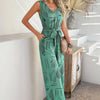 Running Errands Wide Leg Tie Waist Jumpsuit