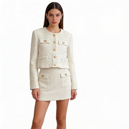 Chic Cropped Queens Jacket