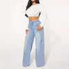 Laidback High-Waist Denim Trousers