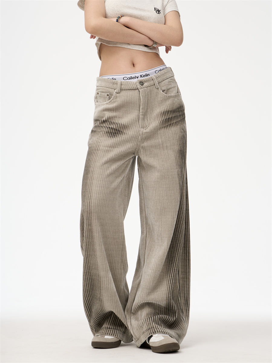 Urban Cord  Wide-Leg Streetwear Pants