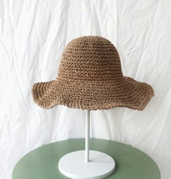 Summer Outing Sunscreen Hat for Women – Foldable Straw Beach Hat, Holiday Cool Hat