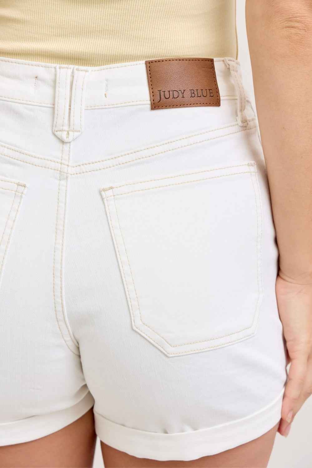Judy Blue High-Waisted Aurora Weekender Short with Double Rolled Cuff