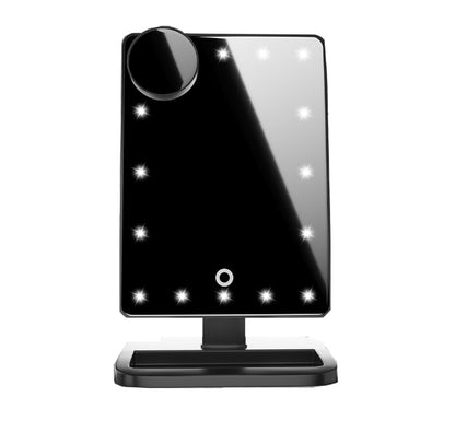 Touch Screen Makeup 10X Mirror with 20 LED Lights & Bluetooth Music Speaker