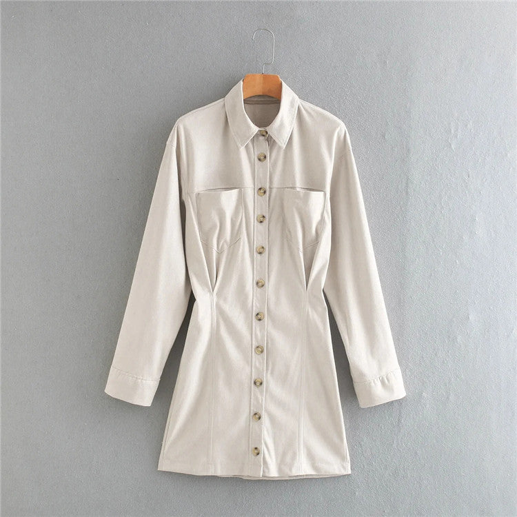 Revery Luxe Suede A-Line Dress