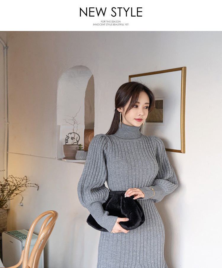 Mitternacht Seoul Retro Kurvenkleid