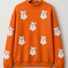 Clementine Spirit Scatter Mock Neck Sweatshirt