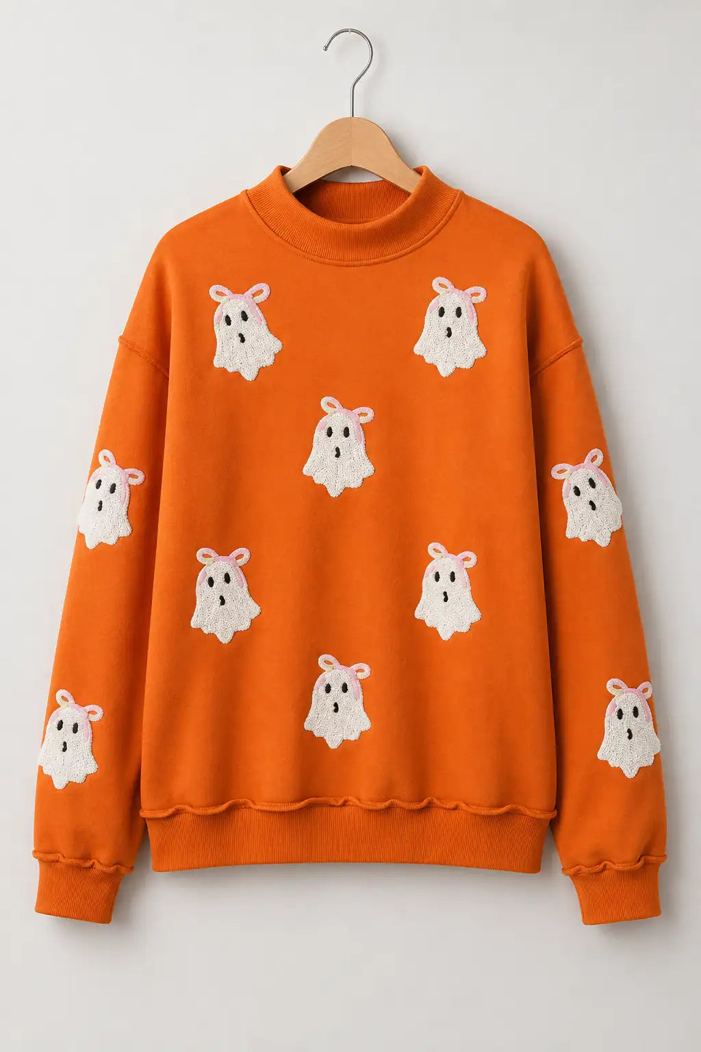Clementine Spirit Scatter Mock Neck Sweatshirt