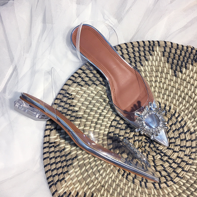 Clear Bold Heels"