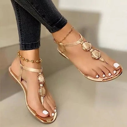 Women's Flat Sandals – Summer Beach Shoes for Casual Comfort & Style