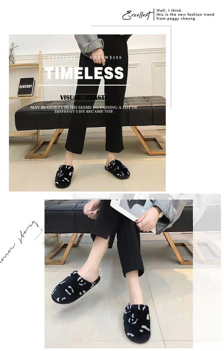 Baotou Wild Plush Slippers"
