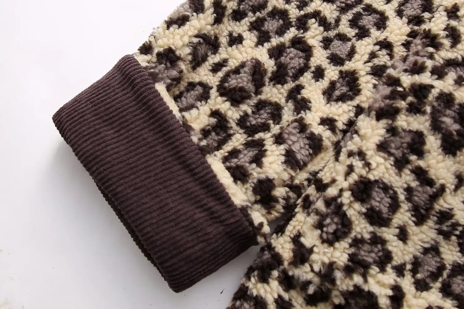 Winter Leopard Print Casual Loose Jacket