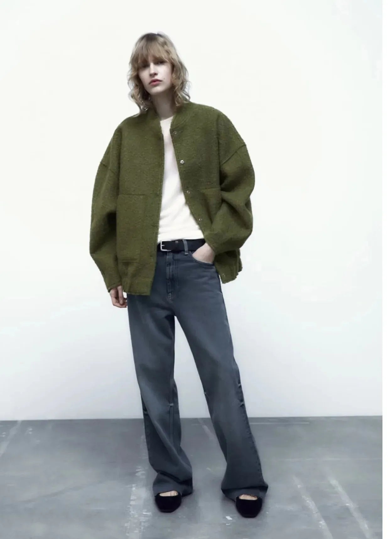 Viel Spaß! Große, lockere Bomberjacke mit viel Tasche