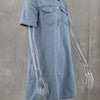 Blue Crush Washed Denim Minikleid