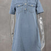 Blue Crush Washed Denim Minikleid