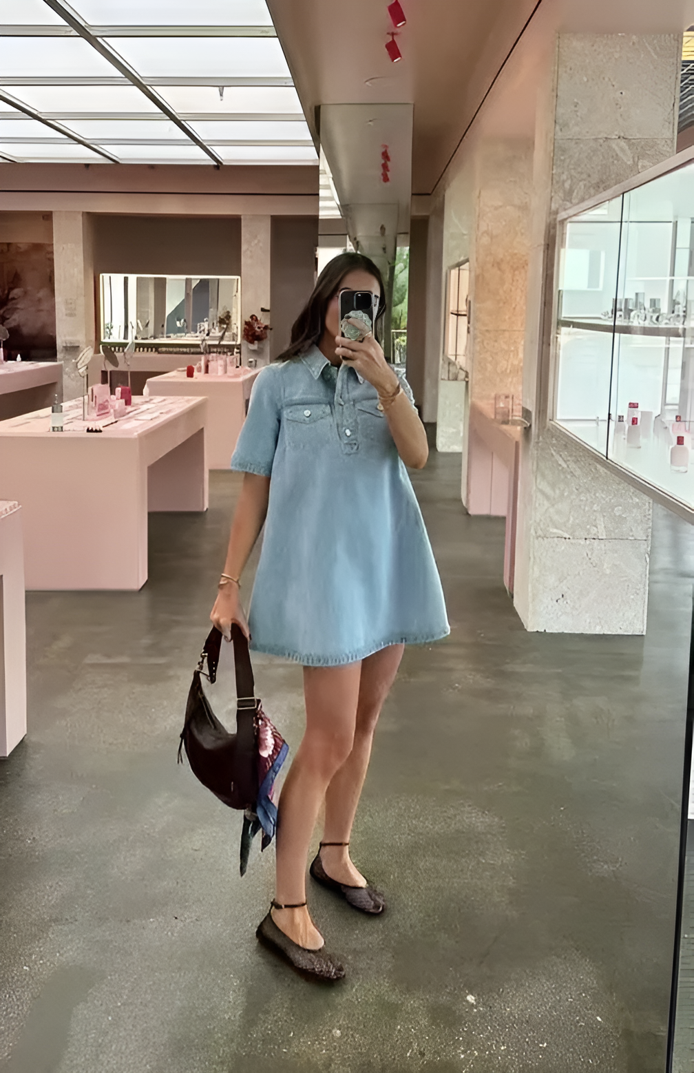 Blue Crush Washed Denim Minikleid