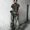 Grunge-Jeans im Used-Look mit mehreren Einsätzen und Baggy-Design 