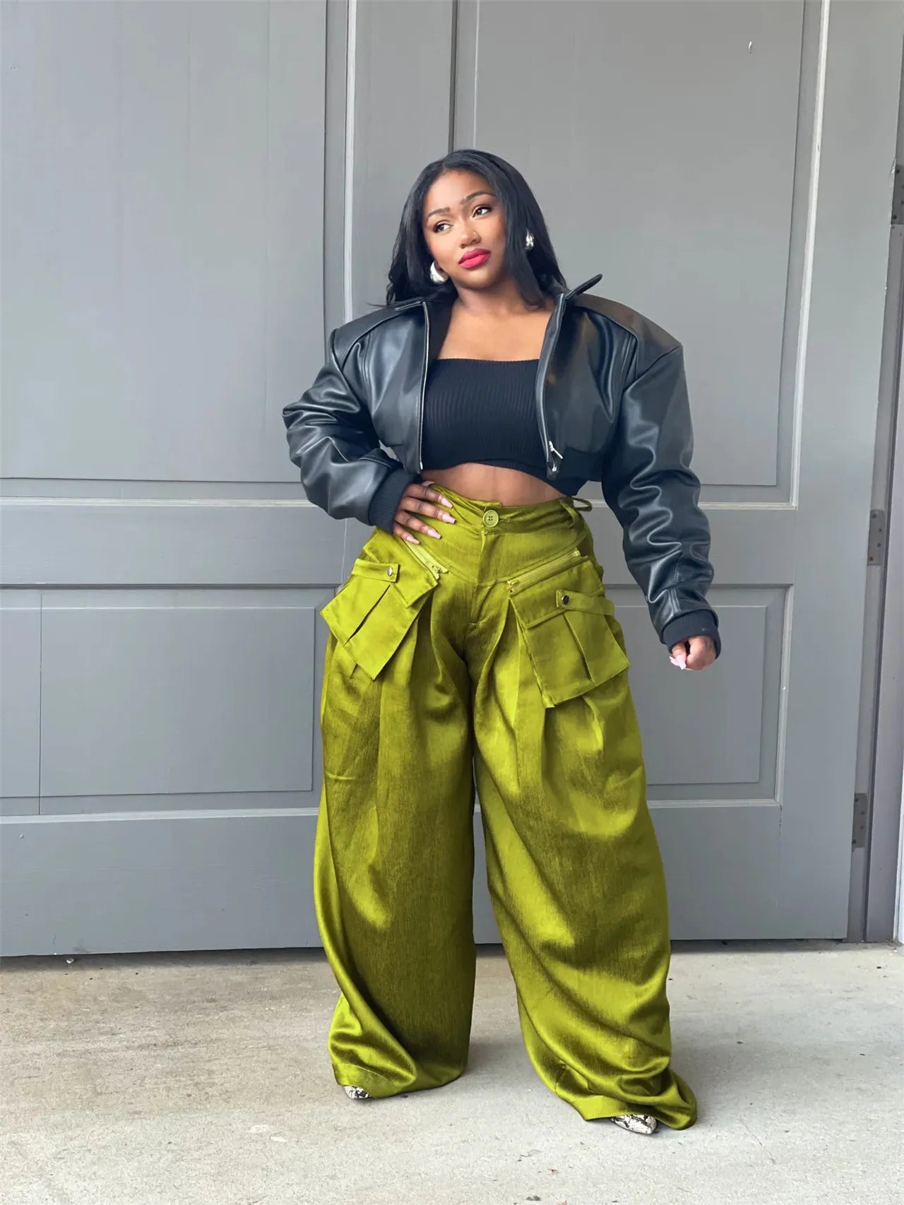 Pantalon large coupe décontractée