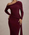 One-Shoulder Ruched Maxi Dress