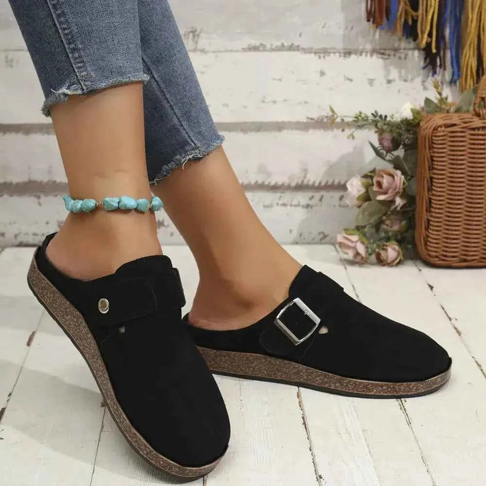 SuedeBuckle Flats"