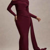 One-Shoulder Ruched Maxi Dress