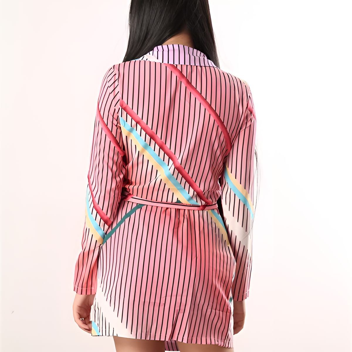 Chrome Mirage Metallgürtel Bodycon-Kleid