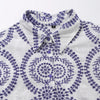 Ocean Embroidered Button-Up - Blue