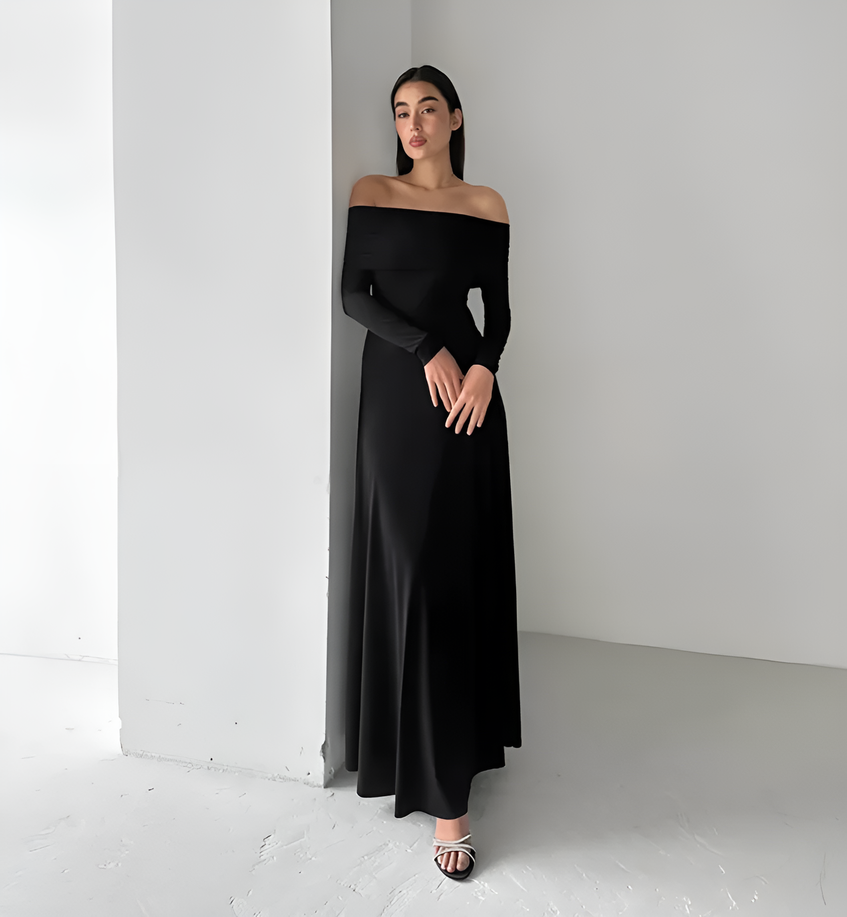 Robe en tricot à épaules dénudées Verve Hour 