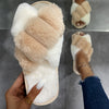 Fluff Me Up Cross-Strap Slides