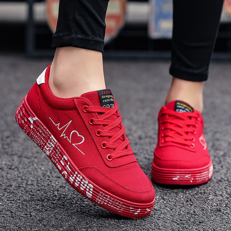Love Print Lace Sneakers"