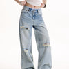 No Rules Distressed Wide Leg Jeans 