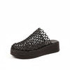 Woven Net Design Platform Sandals