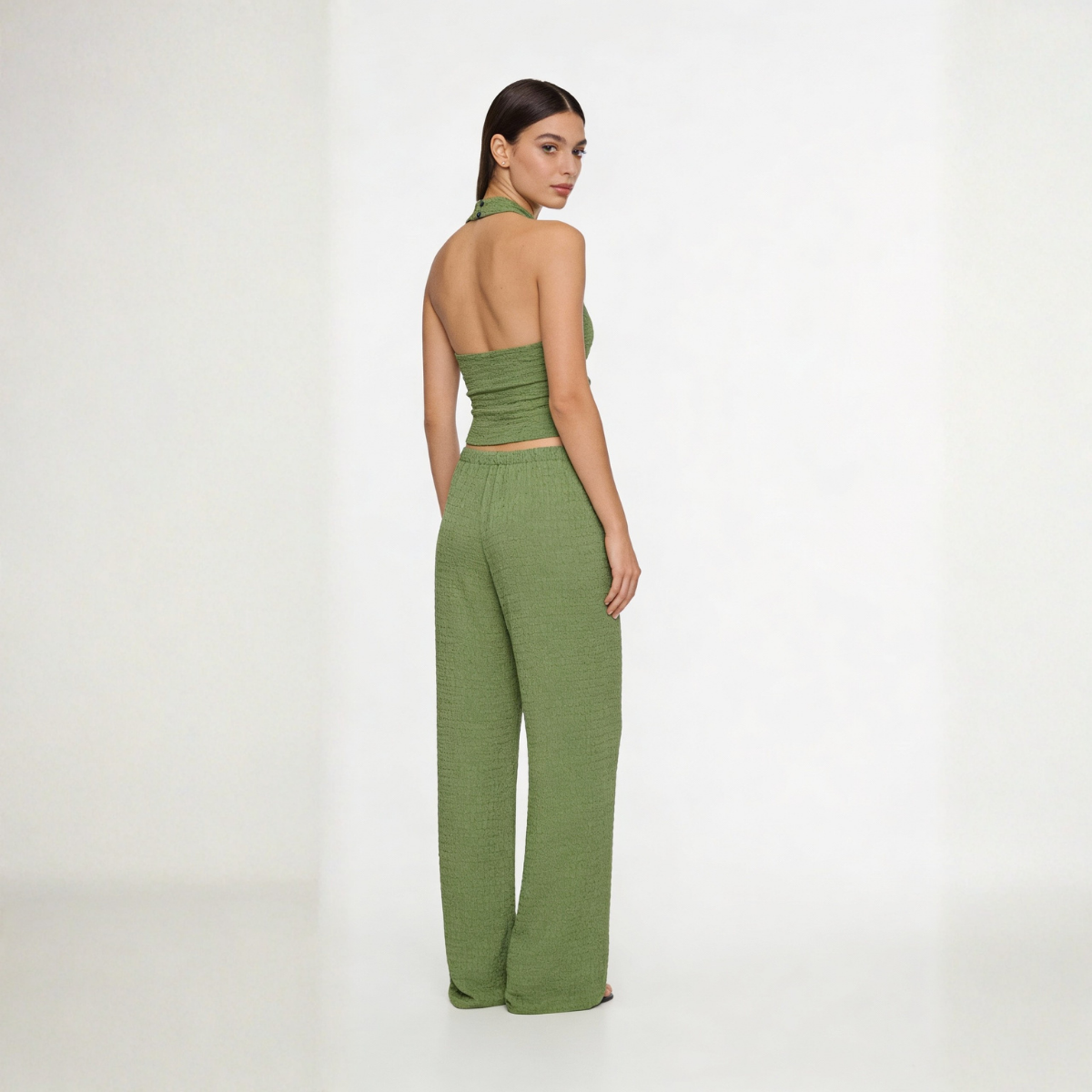 Bare Whisper Halter Drape Outfit