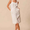 White Pinnafore Sleeveless dress