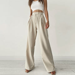 Wide Leg Twill Pants