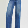 RISEN High Rise Wide Leg Jeans With Cuffed Hem