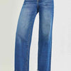 RISEN High Rise Wide Leg Jeans With Cuffed Hem