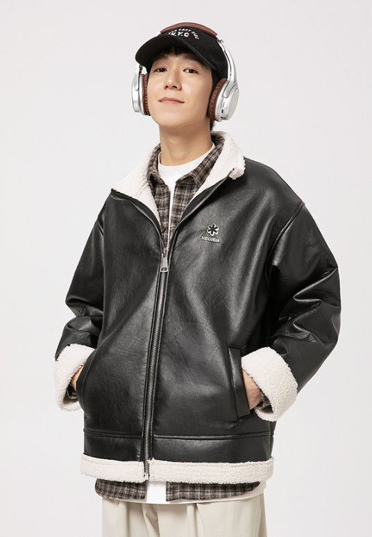 Delilah Washed Faux  Leather  Jacket