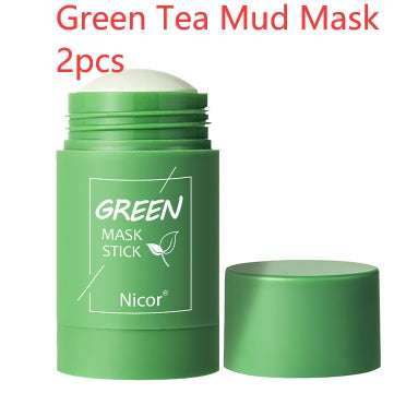 Cleansing Green Tea Mask Clay Stick - Oil Control, Anti-Acne, Whitening Seaweed Mask for Skin Care