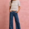 SO ME Seam Detail Mid Rise Stretch Denim Jeans