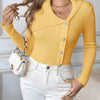 Asymmetrical Ribbed Button Up Cardigan