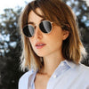 Women’s Retro Sunglasses – Metal Frame, Round Style with Grey or Tawny Lenses