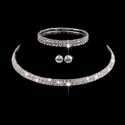 Wholesale Bridal Jewelry Set - Elegant 3-Piece Wedding Accessories | European & American Wedding Jewelry