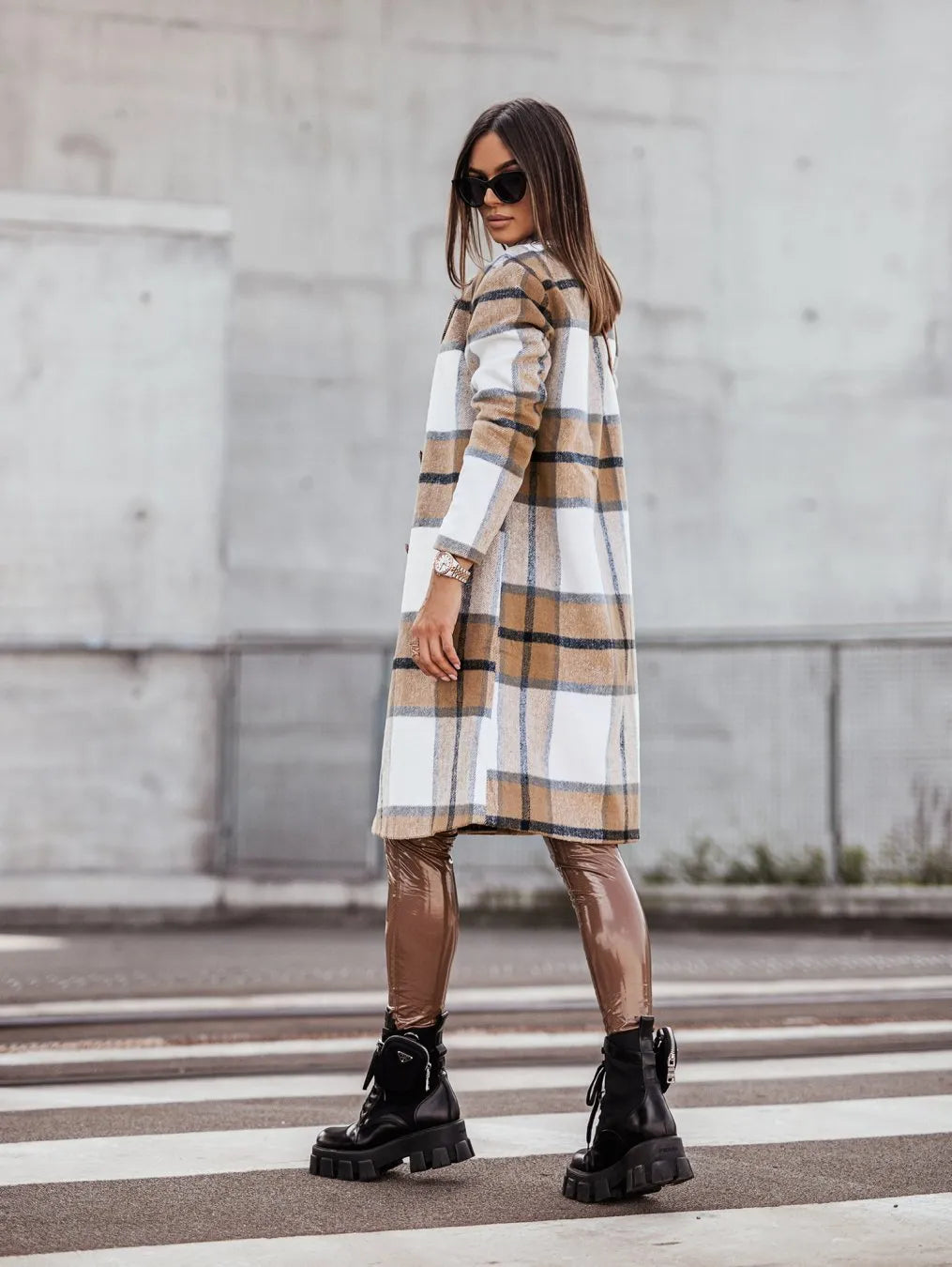 Jozzy Mantel mit Karomuster 