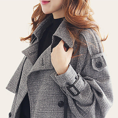 Jhaney Houndstooth windbreaker Plaid Coat