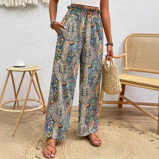 Casual Wear Flower Palazzo Pants