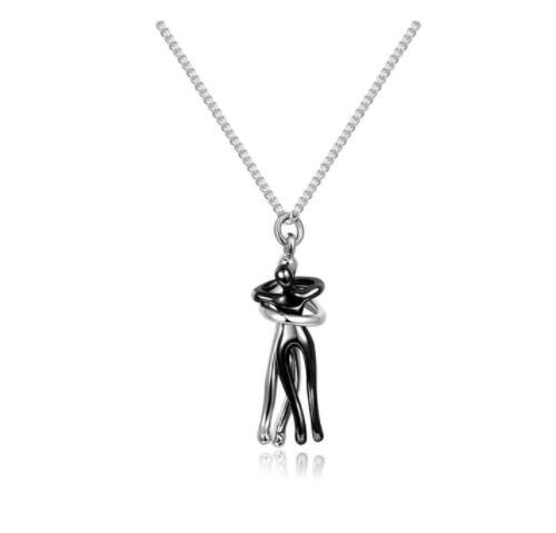 Love Hug Necklace Unisex - Simple Clavicle Chain for Men, Women & Couples