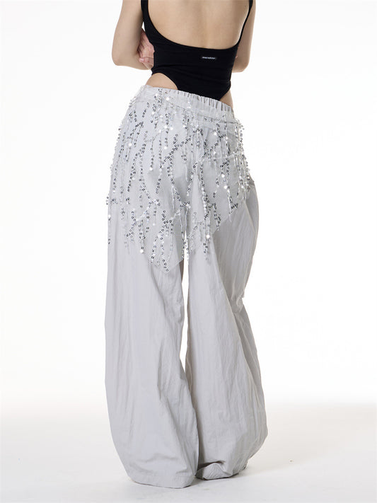 Shine On Sequin Baggy Trousers
