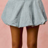SO ME Denim Bubble Mini Skirt