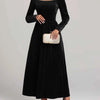 Velvet Square Neck Long Sleeve Dress