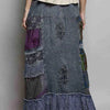 POL Printed Patchwork Embroidered Ruffled Skirt